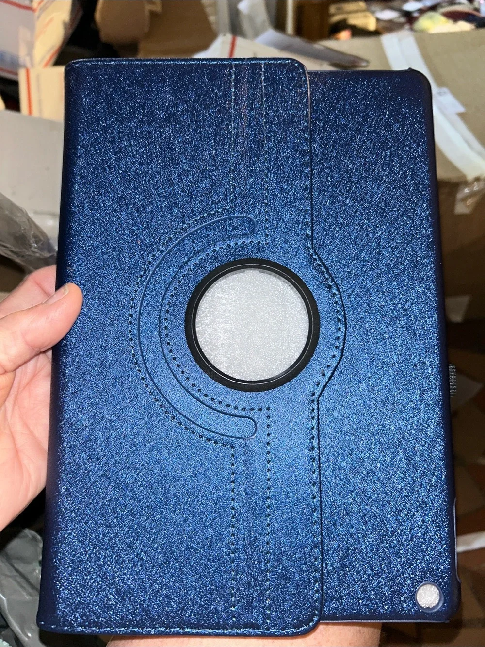 Pivot Folio Tablet Case in Metallic Navy Blue